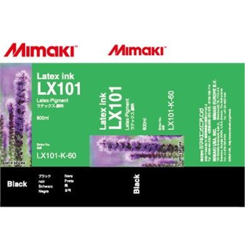 Mimaki LX101-K-60 Siyah Orjinal Lateks Mürekkep JV400-130LX , JV400-160LX T11215 Mimaki LX101-K-60 Siyah Orjinal Lateks Mürekkep JV400-130LX , JV400-160LX T11215