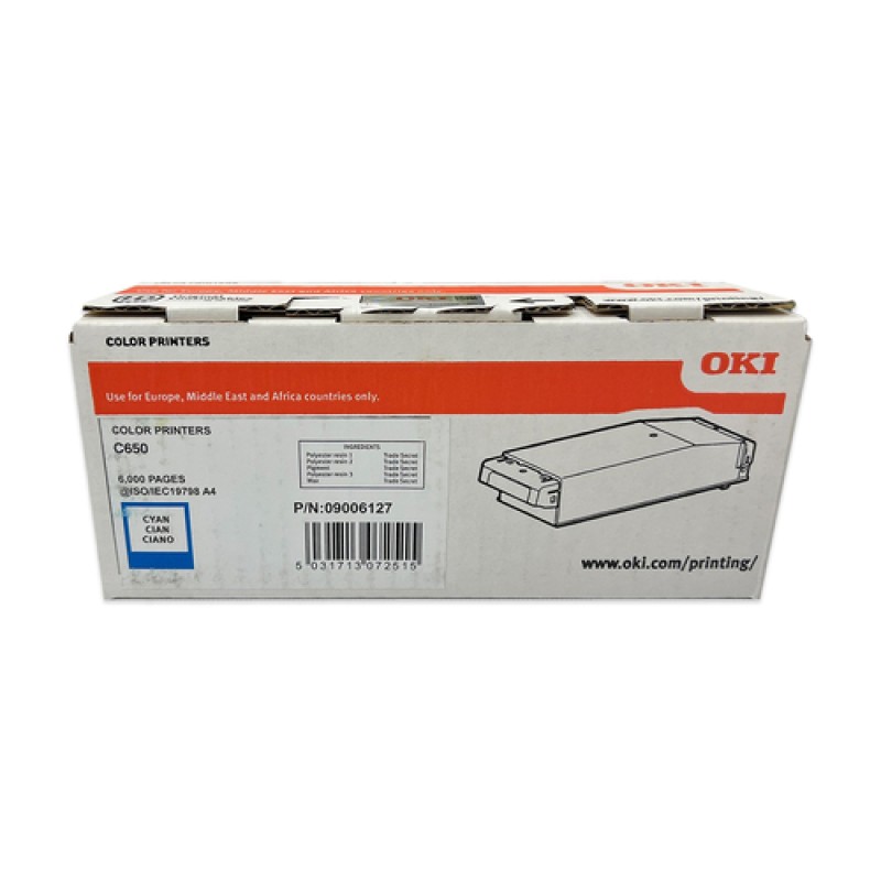 OKI 09006127 Mavi Orjinal Toner - C650