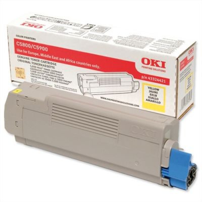 OKI 43324421 Sarı Orjinal Toner - C5800 / C5900 T6491