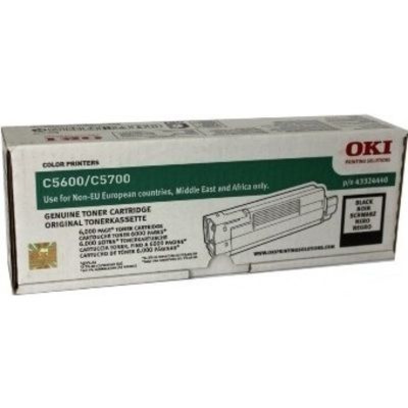 OKI 43324440 Siyah Orjinal Toner - C5600 / C5700 T7284 OKI 43324440 Siyah Orjinal Toner - C5600 / C5700 T7284