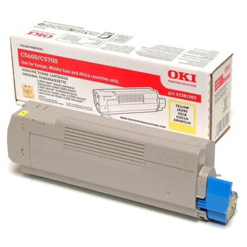 OKI 43381905 Sarı Orjinal Toner - C5600 / C5700 T14809