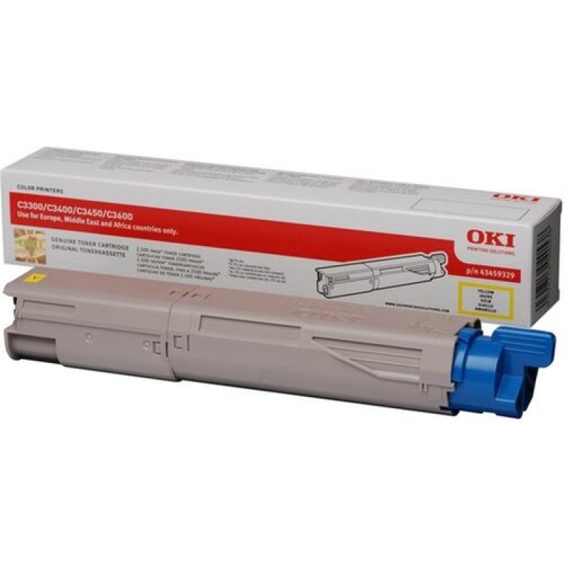 OKI 43459329 Sarı Orjinal Toner - C3300 / C3400 T14849