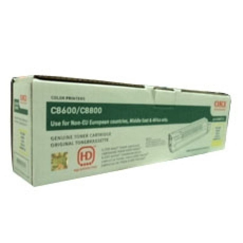 OKI 43487721 Sarı Orjinal Toner - C8600 / C8800 T5121 OKI 43487721 Sarı Orjinal Toner - C8600 / C8800 T5121