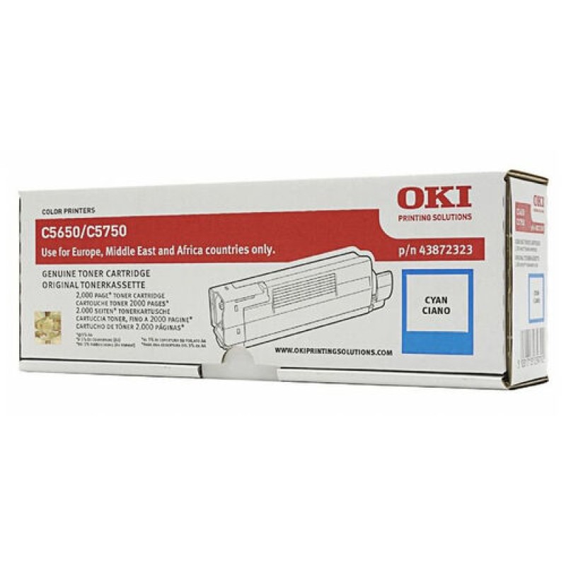 OKI 43872323 Mavi Orjinal Toner - C5650 / C5750 T4575 OKI 43872323 Mavi Orjinal Toner - C5650 / C5750 T4575