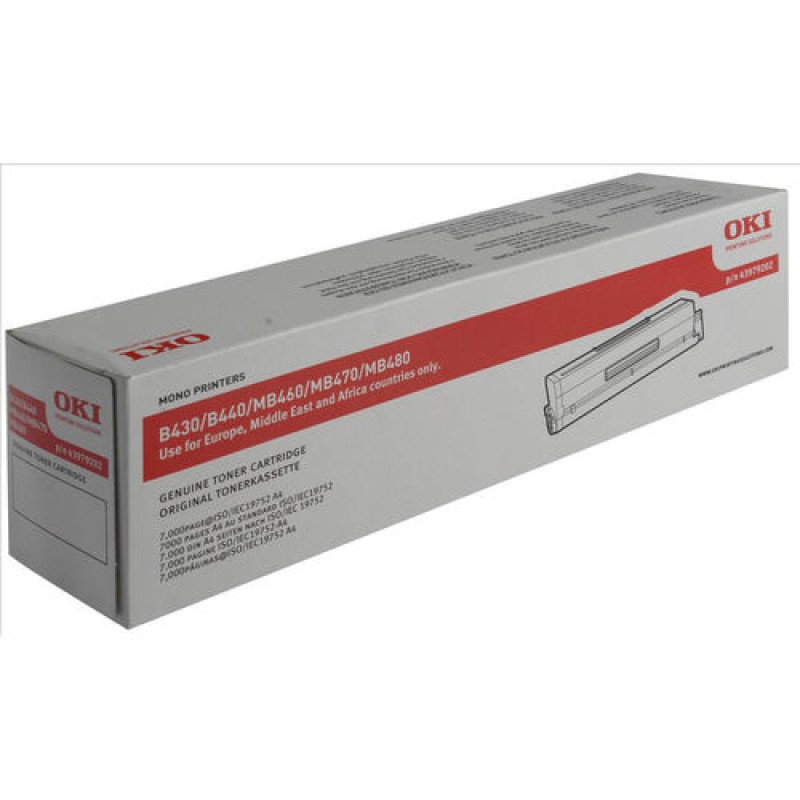 OKI 43979202 Siyah Orjinal Toner - B430 / B440 T12189 OKI 43979202 Siyah Orjinal Toner - B430 / B440 T12189