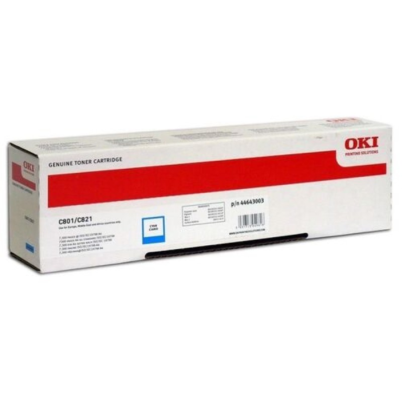 OKI 44643003 Mavi Orjinal Toner - C801 / C821 T14964