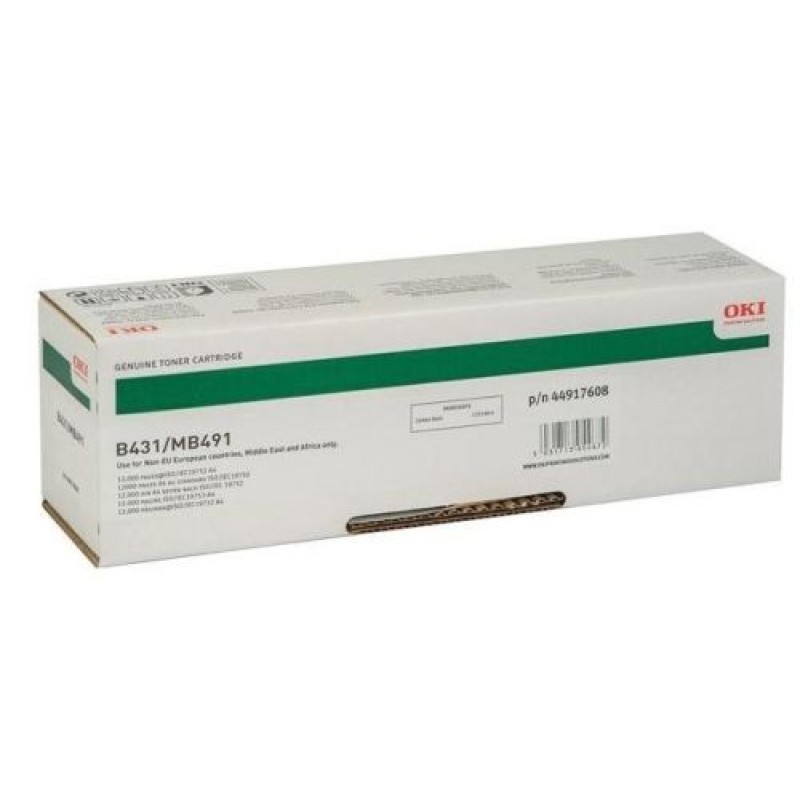 OKI 44917608 Siyah Orjinal Toner - B431 / MB491 T4120