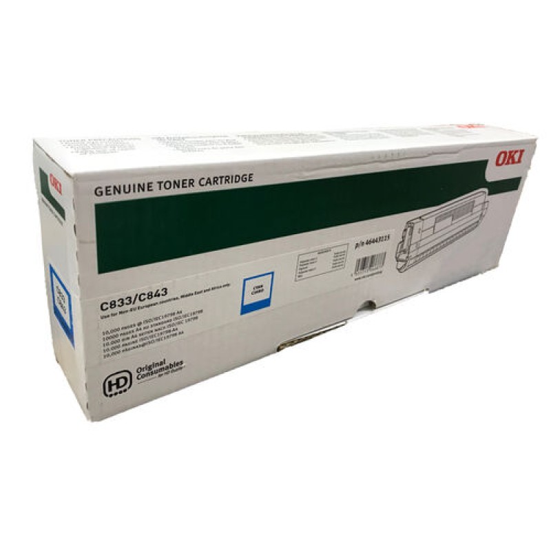 OKI 46443115 Mavi Orjinal Toner - C833 / C843 T14099