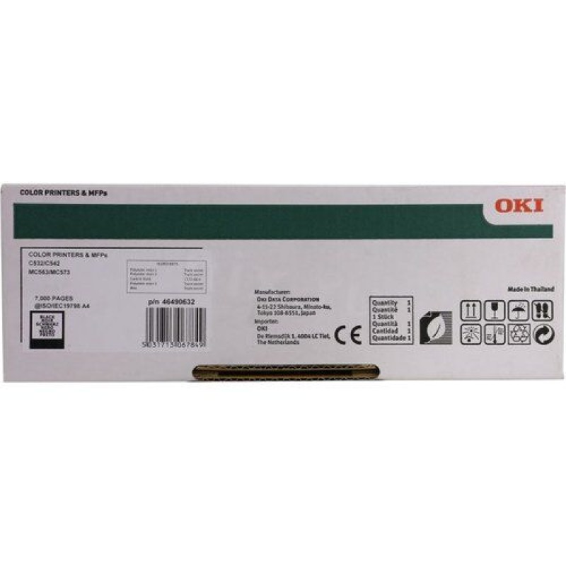 OKI 46490632 Siyah Orjinal Toner - C532 / MC563 T13399