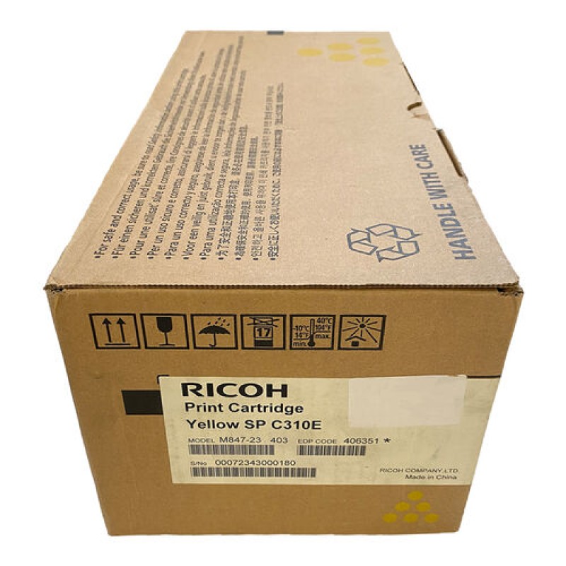 Ricoh 406351 Sarı Orjinal Toner - SPC-320DN / SPC-231N T16531 Ricoh 406351 Sarı Orjinal Toner - SPC-320DN / SPC-231N T16531