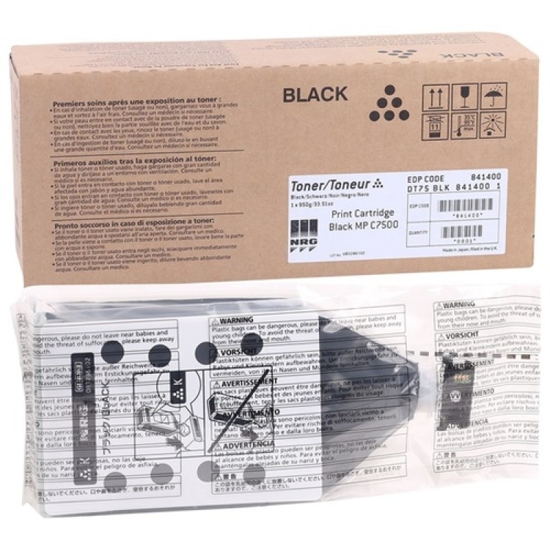 Ricoh 841396 Siyah Orjinal Toner - MP-C6000 / MP-C7500 Ricoh 841396 Siyah Orjinal Toner - MP-C6000 / MP-C7500