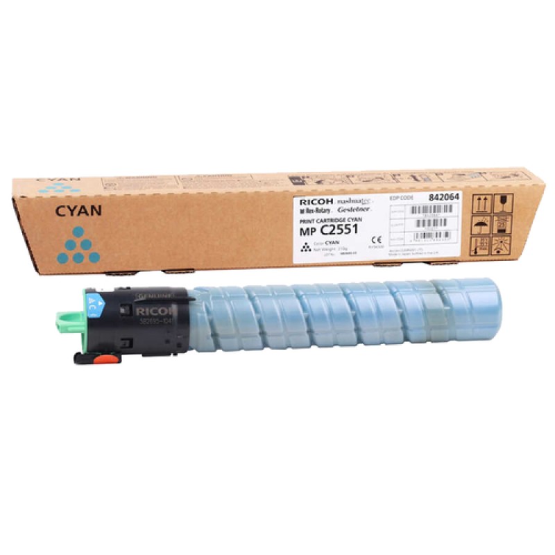 Ricoh 842064 Mavi Orjinal Toner Yüksek Kapasiteli - MP-C2030 / MP-C2050 Ricoh 842064 Mavi Orjinal Toner Yüksek Kapasiteli - MP-C2030 / MP-C2050