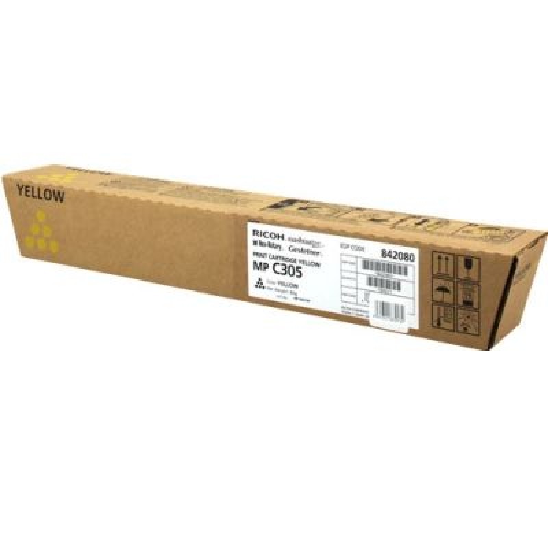 Ricoh MP-C305 842080 Sarı Orjinal Toner - MPC305 / MPC306 T3250