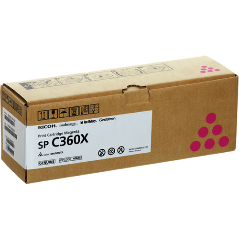 Ricoh SP C361X Kırmızı Orjinal Toner 408252 T15393