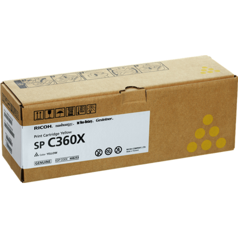 Ricoh SP C361X Sarı Orjinal Toner 408253 T15394