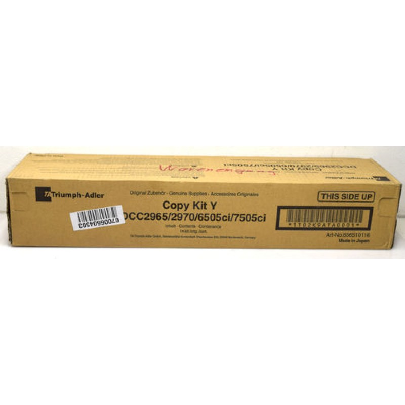 Triumph Adler DCC-2965 / DCC-2970 Sarı Orjinal Toner - Utax 6505 Ci 656510116 T11914 Triumph Adler DCC-2965 / DCC-2970 Sarı Orjinal Toner - Utax 6505 Ci 656510116 T11914